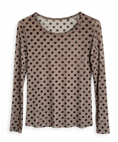 Bluse - Aura - Lysebrun/Sort - Wilto