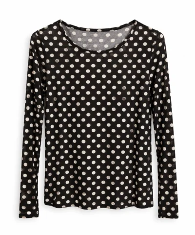 Bluse - Aura - Sort/Beige - Wilto