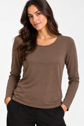 Bluse - Aura - Brun - Wilto
