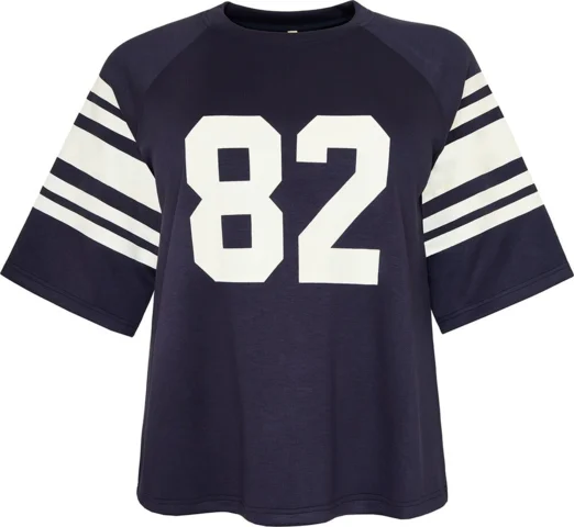 Bluse - Elina - Navy/Hvid - Cassiopeia