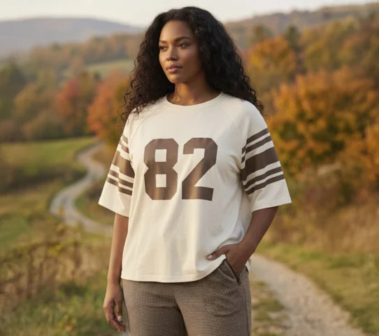 Bluse - Elina - Brun/Hvid - Cassiopeia