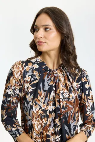 Bluse - Grazia  - Navy/Brun - iN FRONT
