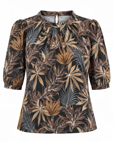 Bluse - Grazia - Brun/Sort - iN FRONT