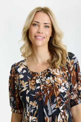 Kjole - Lucette - Navy/Brun - iN FRONT