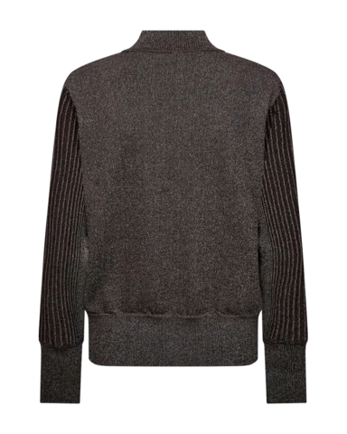 Pullover - Strik - FQBisolo - Brun/Sølv - FREEQUENT