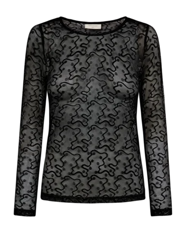 Langærmet T-shirt - FQisby - Sort - FREEQUENT