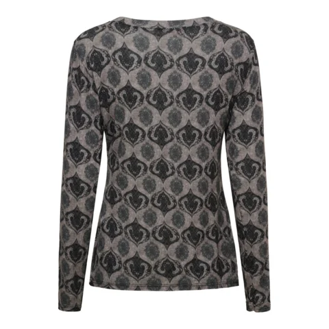 Bluse - Elissa - Grå/Sort - Marta du Château