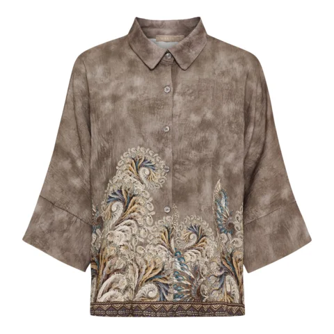 Skjorte - Mirage - Beige/Mønster - Marta du Château