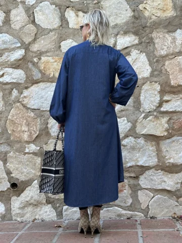 Kjole - Luna Zip - Denim/Blå - Gaspar