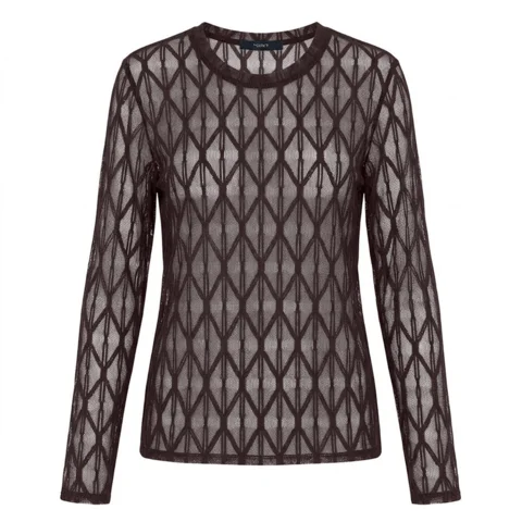 Meshbluse - Segberg - Brun - Luxzuz One Two