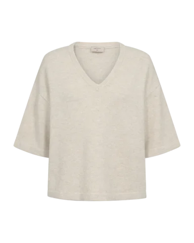 Pullover - Strik - FQGrsmanuela - Beige/Guld - FREEQUENT