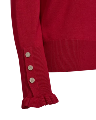 Pullover - Strik - FQKatie - Rød - FREEQUENT
