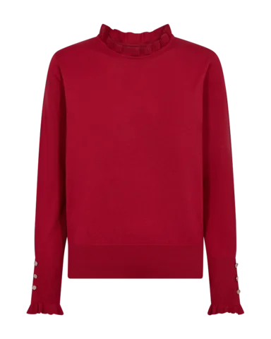 Pullover - Strik - FQKatie - Rød - FREEQUENT