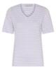 T-shirt - Petite Stripe - Hvid/Nougat - Micha