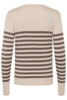 Pullover - Strik - KAlizza - Grey/Brown Stripe - Kaffe