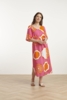 Midi Kjole - Fruit Print - Pink/Multicolour - Smashed Lemon