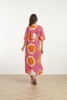 Midi Kjole - Fruit Print - Pink/Multicolour - Smashed Lemon