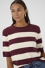 Bluse - Strik - KAlizza - Windsor/Turtledove Wide Stripe - Kaffe