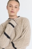 Pullover - Strik - FQHiro - Desert Taupe Mel/Black - FREEQUENT