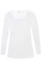 Langærmet T-shirt - Bella - Hvid - ZE-ZE