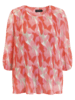 Bluse - Mønster - Koral/Rosa - Brandtex
