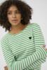 Langærmet T-shirt - KAliddy - Chalk/Bright Green-Black - KAFFE