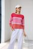 Strikbluse - Rød/pink - Micha