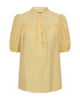 Bluse - Kort ærme - FQEbella - Gul - FREEQUENT