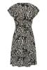 Kjole - KAbella - Black Deep/Chalk Animals - KAFFE
