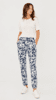 Jeans - Angelika Slim Fit 7/8 - Blå/Blomster - Anna Montana