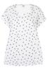 T-shirt - Ze-Disha - Hvid M. Sorte prikker - ZE-ZE