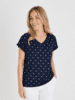 T-shirt - Ze-Disha - Navy/Hvid - ZE-ZE