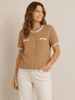 Cardigan - 144 227 - Sand/Hvid - Micha