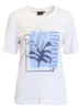 T-shirt - 220592 - Hvid/blå print - Brandtex