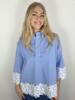 Skjorte - Klara Stripe Embroidery - Blue Striped - Continue
