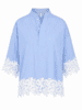Skjorte - Klara Stripe Embroidery - Blue Striped - Continue
