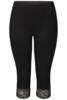 Leggings m. blondekant - MALUS - Sort - ZE-ZE