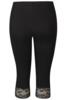 Leggings m. blondekant - MALUS - Sort - ZE-ZE