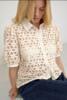 Bluse - Charlotte Lace - Gul - CONTINUE