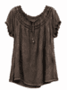 Bluse - 9005-2-2 - Brun - Italy Moda