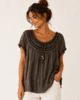 Bluse - 9005-2-2 - Brun - Italy Moda