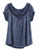 Bluse - 9005-2-3 - Blå - Italy Moda