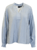 Bluse - 320-60012 - Stribet/Lyseblå - Brandtex