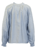Bluse - 320-60012 - Stribet/Lyseblå - Brandtex