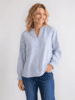 Bluse - 320-60012 - Stribet/Lyseblå - Brandtex