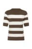 Bluse - Strik - KAlizza - Brun/Hvid Stribet - KAFFE