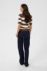 Bluse - Strik - KAlizza - Brun/Hvid Stribet - KAFFE