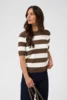 Bluse - Strik - KAlizza - Brun/Hvid Stribet - KAFFE