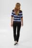 Bluse - Strik - KAlizza - Brun/Lyseblå Stribet - KAFFE