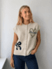 Vest - FQnomas - Beige/Grøn - FREEQUENT